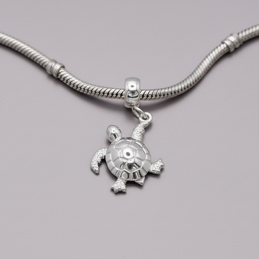 Turtle Silver Charm Scarlett Jewellery