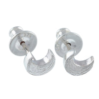 Twilight Moon Silver Stud Earrings Scarlett Jewellery