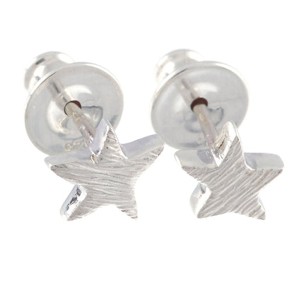Silver stud earrings with a twinkling star design by Scarlett Jewellery