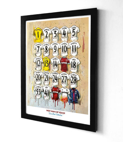 West Ham European Champions A2 Print – Hammers Shirt Art