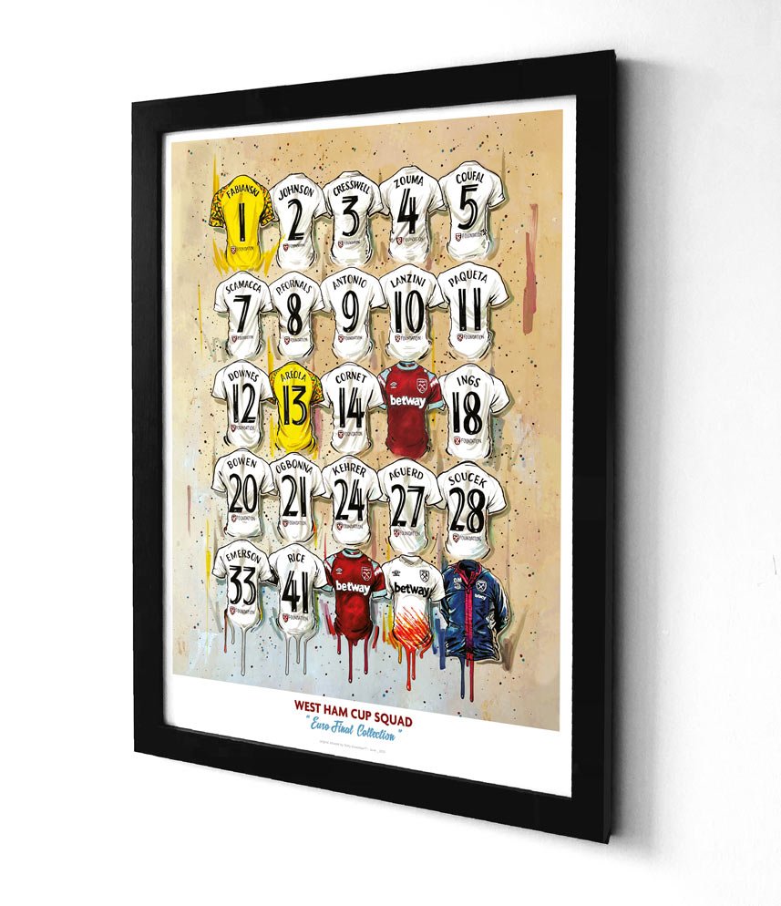 West Ham European Champions A3 Print – Hammers Wall Art