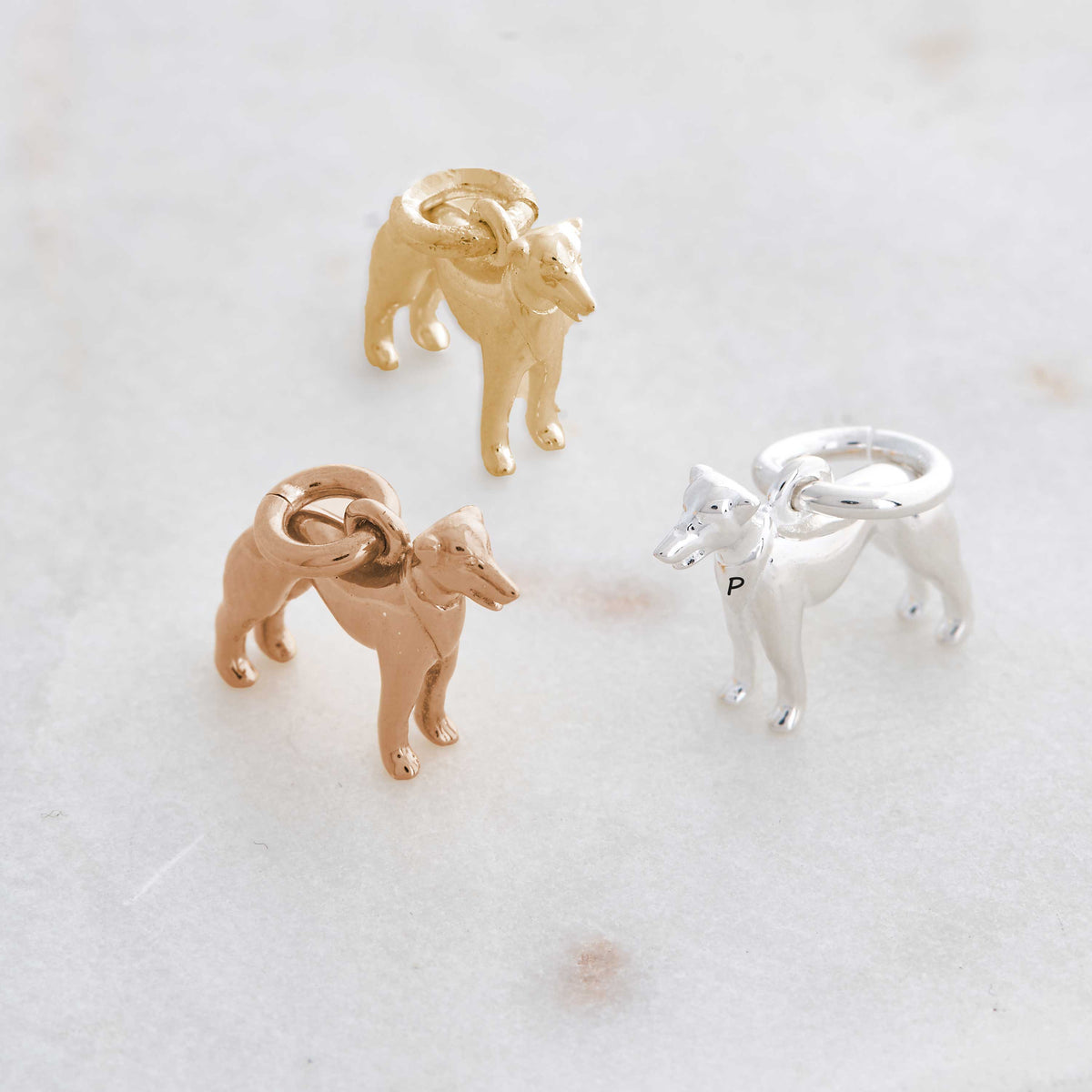 Whippet Silver Dog Charm Scarlett Jewellery