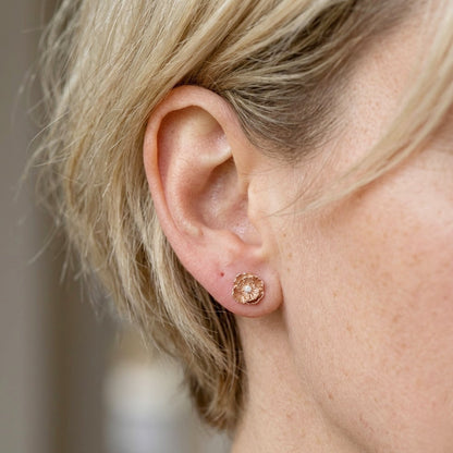 Poppy Silver & Rose Gold Vermeil Studs Scarlett Jewellery
