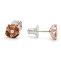Poppy Silver & Rose Gold Vermeil Studs Scarlett Jewellery
