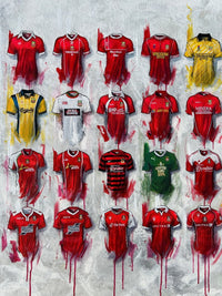 Wrexham A2 Limited Edition Print – Red Dragons Shirt Art