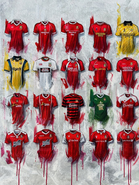 Wrexham A3 Print – Red Dragons Wall Art