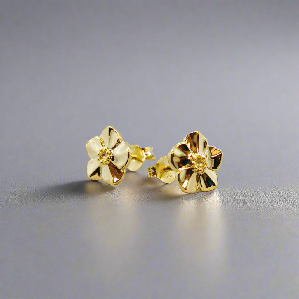 Forget-Me-Not Gold Vermeil Silver Studs Scarlett Jewellery