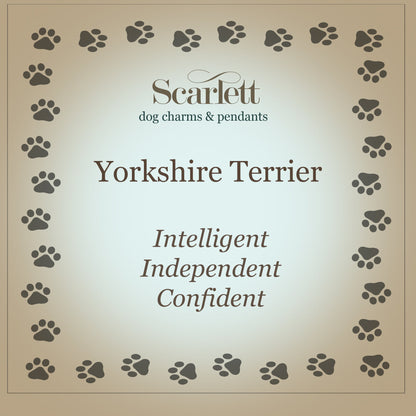 Yorkshire Terrier Silver Dog Charm Scarlett Jewellery