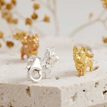 Yorkshire Terrier Silver Dog Charm Scarlett Jewellery