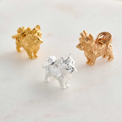 Yorkshire Terrier Silver Dog Charm Scarlett Jewellery